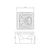FloPlast Underground Square Hopper & Grid - 110mm Graph