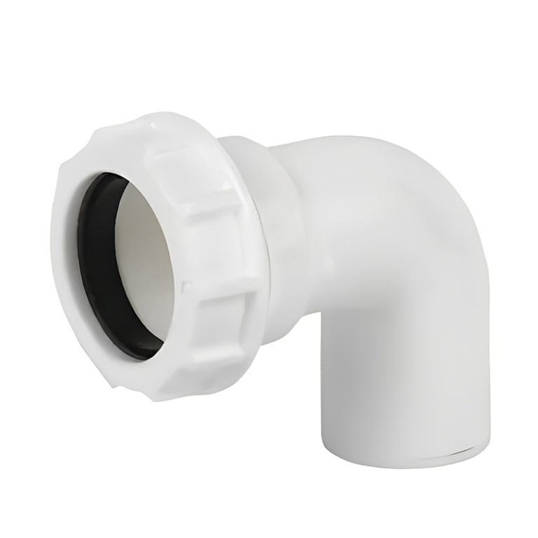 FloPlast White Compression Waste 90° Bend - 32mm Left