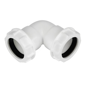 FloPlast White Compression Waste 90° Bend - 40mm
