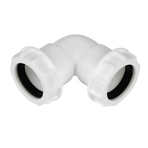 FloPlast White Compression Waste 90° Bend - 40mm Left