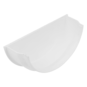 FloPlast White Half Round Gutter Internal Stop End - 112mm