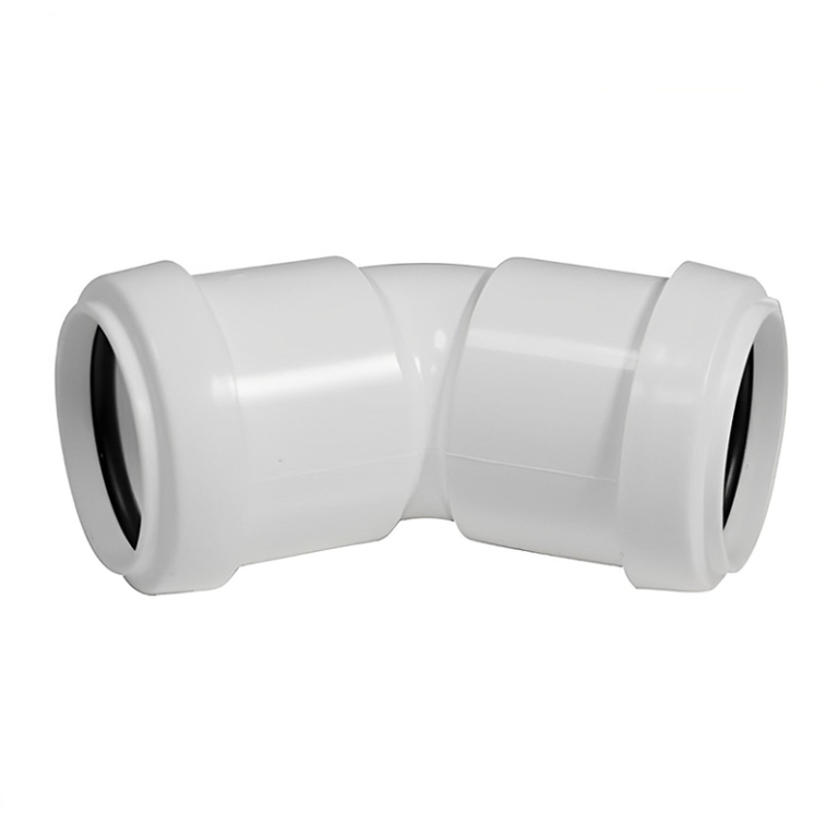FloPlast White Pushfit 45° Waste Pipe Bend - 40mm Left