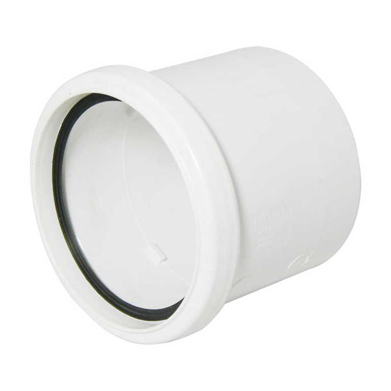 FloPlast White Ring Seal Soil Single Socket - 110mm Left