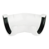 FloPlast White Round 135° Gutter Pipe - 112mm
