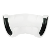FloPlast White Round 135° Gutter Pipe - 112mm Left