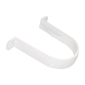 FloPlast White Round Gutter Pipe Clip - 68mm
