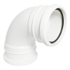 FloPlast White Soil 92.5° Degree Double Socket Bend - 110mm