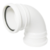 FloPlast White Soil 92.5° Degree Double Socket Bend - 110mm Left