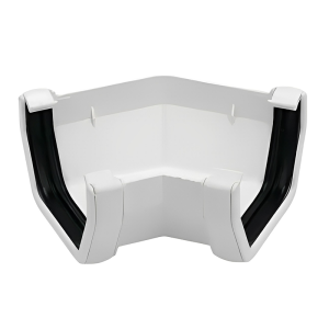 FloPlast White Square 135° Gutter - 114mm Left