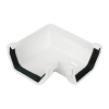 FloPlast White Square 90° Gutter - 114mm Left