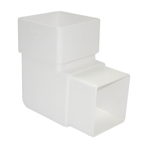 FloPlast White Square Downpipe 92.5° Offset Bend - 65mm