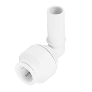 JG Speedfit White Plastic Stem Elbow - 10mm x 15mm Left