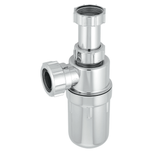 McAlpine A10AR-CP Plastic Resealing Adjustable Inlet Bottle Trap - 32mm Left