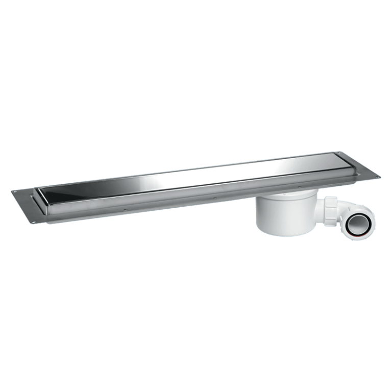 McAlpine CD600-P Slimline Polished Chrome Channel Drain - 600mm Left