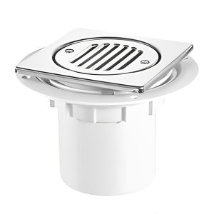McAlpine Polished Stainless Steel Shower Outlet Grille For Tiled Floors Close Up