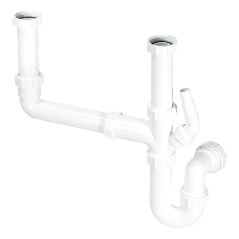 McAlpine SK2 Double Bowl Sink Kit - 40mm Left
