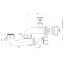 McAlpine SM10V Seal Anti Syphon Bath Trap with Cleaning Eye - 40mm Drawing