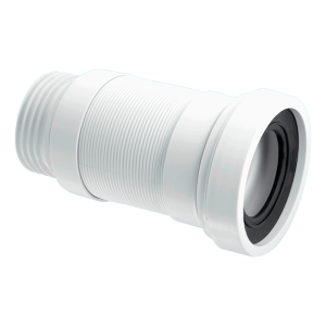 McAlpine WC-F18S Straight Flexible WC Connector - 90mm