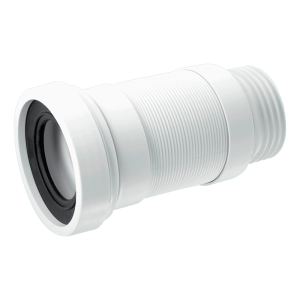 McAlpine WC-F18S Straight Flexible WC Connector - 90mm Left