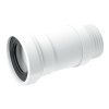 McAlpine WC-F23S Straight Flexible WC Connector - 90mm Left