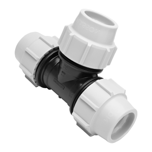 Plasson Compression MDPE 90° Equal Tee - 25mm