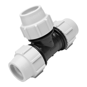 Plasson Compression MDPE 90° Equal Tee - 50mm Left
