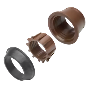 Plasson Compression MDPE Connecting to Lead Adaptor - 25mm x 1:2 BSP Left
