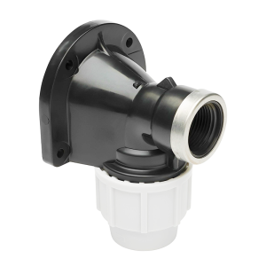 Plasson Compression MDPE Plastic Wall Plate Elbow - 25mm x 3:4 BSP