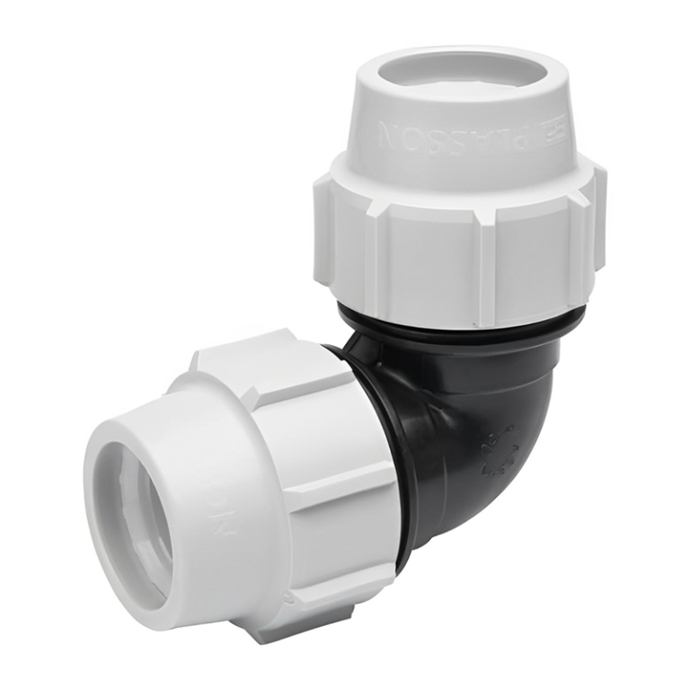 Plasson Compression MPDE 90° Elbow Bend - 63mm Left