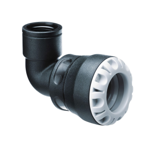 Plasson MDPE Push Fit Threaded Female 90° Elbow - 32mm x 1 BSP