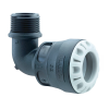Plasson MDPE Push Fit Threaded Male 90° Elbow - 20mm x 1:2 BSP