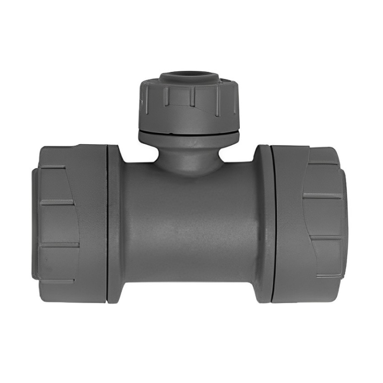Polyplumb PB112210 Push Fit Reducing Tee - 22mm x 22m x 10mm Polypipe