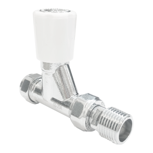 Primaflow Optima Plus Chrome Straight Radiator Valve - 15mm