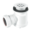 Shallow Shower Trap with 70mm White Plastic Flange – STW1R Left