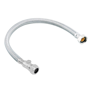 Stainless Steel Compression Flexible Isolating Tap Hose - 15mm x 1/2" BSP 300mm