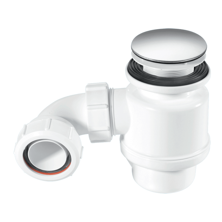 Standard Shower Trap with 70mm Stainless Steel Mushroom – STW4M Left
