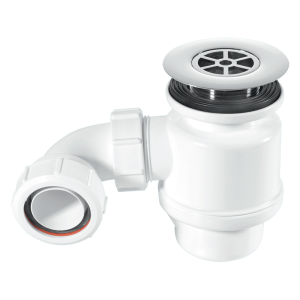 Standard Shower Trap with 85mm Chromed Plastic Flange - STW8R Left