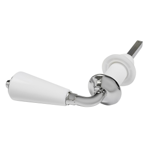 Toilet cistern handle – white ceramic_chrome Left