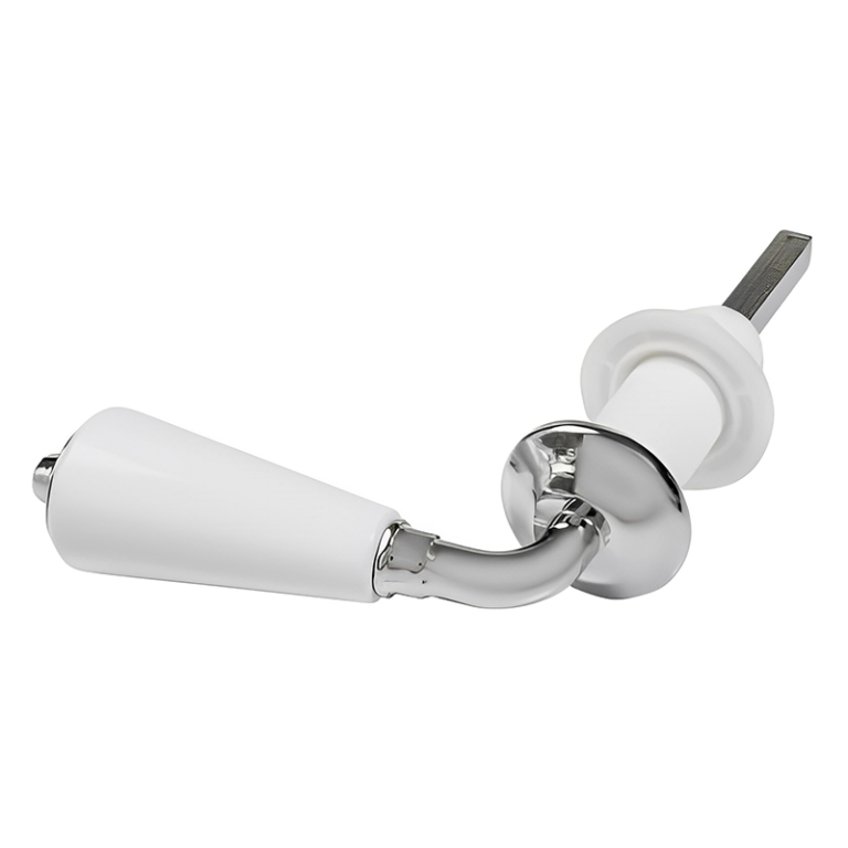 Toilet cistern handle – white ceramic_chrome Left