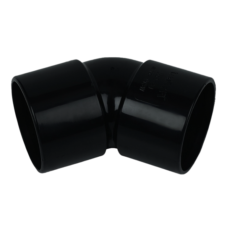 UPVC Black Solvent 135° Bend Waste Pipe - 40mm Left