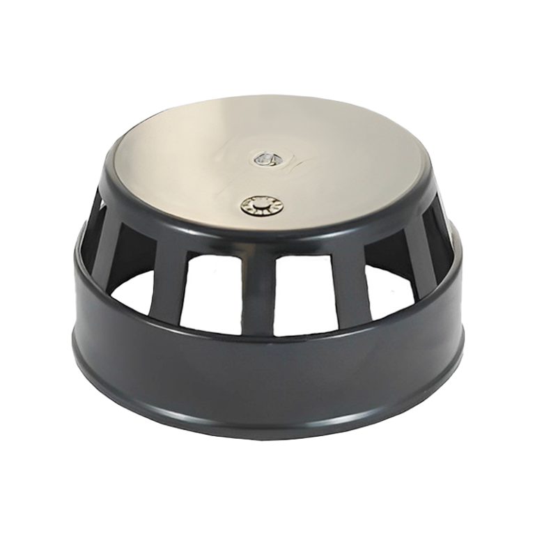 UPVC Grey Solvent Soil Pipe Cage Vent Cover - 110mm Left