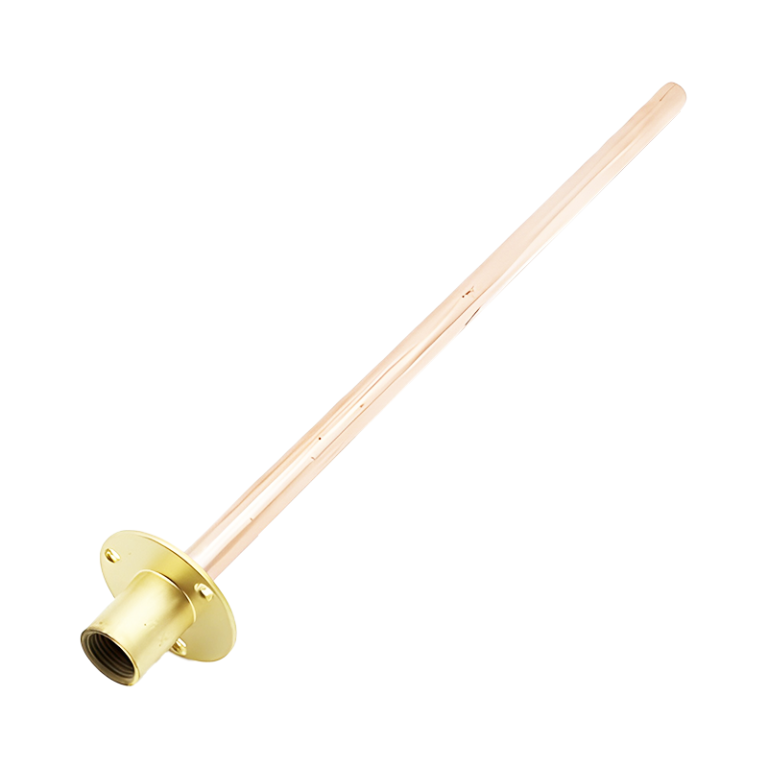 Wallplate Threaded 1:2 with 350mm Length of 15mm Copper Tube Left