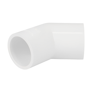 White Overflow Solvent Weld 45° Bend - 21.5mm
