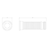 FloPlast White Extendable Flexible Soil Pan Connector Diagram