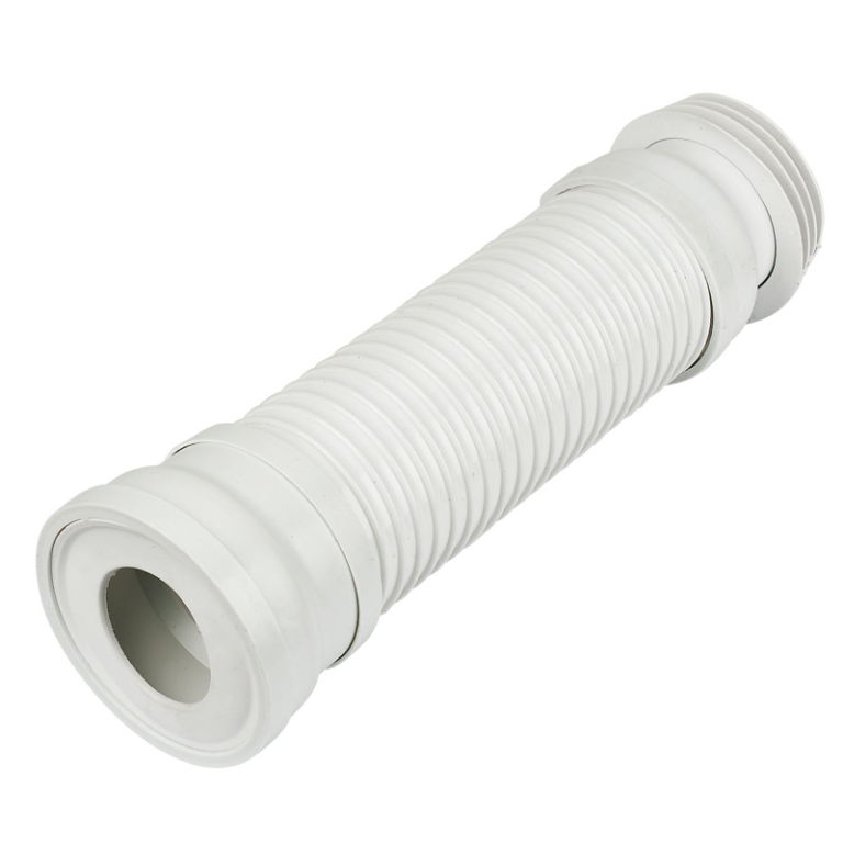 FloPlast White Extendable Flexible Soil Pan Connector Left