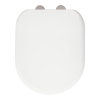 KeyPlumb D-Shape Soft Close White Toilet Seat & Cover