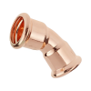 Copper Press Fit 45° Elbow - 42mm WRAS Approved