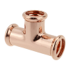 Copper Press Fit Equal Tee - 54mm WRAS Approved