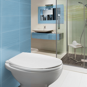 Bemis White Kent Thermoplastic Ultra-Fix Toilet Seat Bathroom