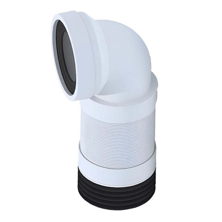 KeyPlumb K729RKPEU 90° WC Extendable Pan Connector 300mm - 750mm Left